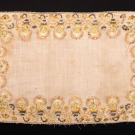 HAND EMBROIDERED LINEN CUSHION COVER, c. 1800