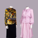 TWO VALENTINO VELVET &amp; LINEN ENSEMBLES, ITALY, 1970-1990