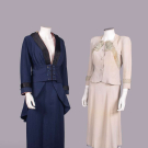 TWO WOOL OR CREPE LADIES SUITS, c. 1913 &amp; 1940s