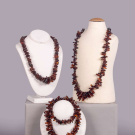 THREE AMBER NECKLACES, 20TH C