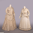 TWO PINA OR COTTON DAY DRESSES, early 1870s &amp; c. 1904