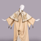 LAME EMBROIDERED WOOL COCOON COAT,  1910s