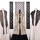 GROUP OF CHANTILLY LACE ACCESSORIES,  1880-1920