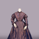SHOT SILK TAFFETA DAY DRESS, c.1853