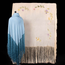 TWO SILK PIANO SHAWLS, 1920-1930s