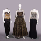  THREE BEADED OR LAME’ TULLE EVENING GOWNS, 1980s