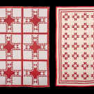  FEATHERED STAR &amp; FOUR H QUILTS, PENNSYLVANIA &amp; OHIO, 1890-1920