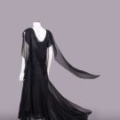 SILK GEORGETTE EVENING GOWN &amp; SMOCKED CREPE DAY DRESS, 1925-1931