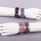FOUR LEA STEIN DECO STRETCH BRACELETS, PARIS, 1960s
