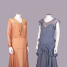 TWO SILK CREPE CHIFFON DAY OR PARTY DRESSES, 1920s