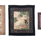 THREE EMBROIDERED CHINESE PANELS, 19TH- EARLY 20TH C
