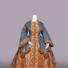 SKY BLUE WOOL PAISLEY WRAPPER, C. 1870
