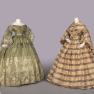 TWO SILK EVENING OR VISITING DRESSES, 1855 &amp; 1859
