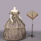  SILK TAFFETA DRESS &amp; PELERINE, 1855