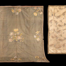  SILK BROCADE PANEL &amp; BEDSPREAD, ENGLAND &amp; ITALY, 1745 &amp; 1750