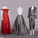 TWO SILK EVENING ENSEMBLES, USA, 1980s
