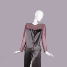 GEOFFREY BEENE CREPE CHIFFON &amp; SILK SATIN MAXI DRESS, USA, 1975-1985