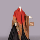 JACQUARD WOVEN PAISLEY SHAWL, MID 19TH C