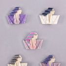 FIVE LEA STEIN CARMEN JOAN CRAWFORD BROOCHES, PARIS, 1969-1981