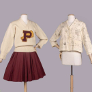 BEER JACKET &amp; CHEERLEADING UNIFORM, USA, c. 1939 &amp; c. 1958