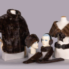 COLLECTION OF MAHOGANY MINK FUR ACCESSORIES &amp; JACKET, MID - LATE 20TH C