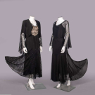 TWO SILK CREPE OR CHIFFON EVENING DRESSES, c. 1930