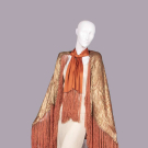 LAME &amp; SILK SHAWL CAPE, LATE 1920s