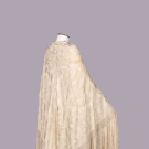 HAND EMBROIDERED SILK CANTON SHAWL, c. 1915