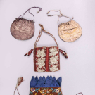 SIX EMBROIDERED OR LAME PURSES, 1870-1910s