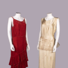 TWO SILK VELVET OR SATIN CREPE EVENING DRESSES, NEW YORK, C. 1928 - 1940
