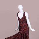 EMMA DOMB RED &amp; BLACK LACE PARTY DRESS, 1950s