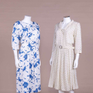  TWO TED LAPIDUS DAY DRESSES, 1980s