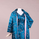 BLOSSOM &amp; BIRD BROCADE 2-PC DINNER ENSEMBLE, 1950s