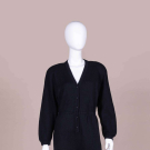 HALSTON BLACK CASHMERE JUMPSUIT, C. 1980s