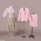 PINK PARTY DRESS &amp; MARY MCFADDEN SUIT, 1970s &amp; 1990s