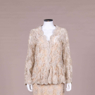 CREAM RIBBONWORK EVENING ENSEMBLE, 1960s