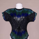 OLEG CASSINI BEADED EVENING TOP, 1980s