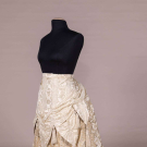 CREAM MOIRE’ &amp; CUT VELVET SKIRT, 1880s