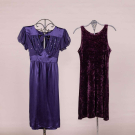 BETSEY JOHNSON PURPLE SATIN &amp; VELVET DRESSES, 2000s