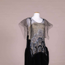 TRAINED VELVET &amp; LAME’ EVENING DRESS, 1910s