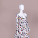 PACO RABANNE FLORAL CORSET  MAXI DRESS, S/S 2023