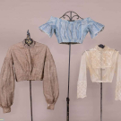 THREE ANTIQUE BODICES, 1850s - 1900s