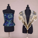 BEADED BUSTIER &amp; SHAWL, 1980s &amp; 1993