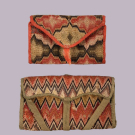 TWO IRISH STITCH GENTS’ WALLETS, NEW ENGLAND, 1760 - 1790