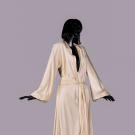 HALSTON SILK CHARMEUSE EVENING DRESS, USA, C. 1976
