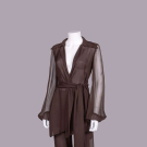 HALSTON THREE-PIECE SILK CHIFFON EVENING ENSEMBLE, USA, C. 1968