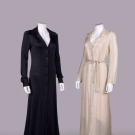 TWO HALSTON CHIFFON OR JERSEY MAXI DRESSES, USA, C. 1972 - 1973