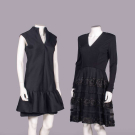 TEAL TRAINA &amp; TRAVILLA COCKTAIL DRESSES, USA, 1960s &amp; 1980s