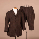PINSTRIPED TWEED NORFOLK SPORTING SUIT, 1912