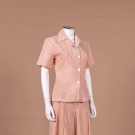 CANDY STRIPE SEERSUCKER SKIRT SUIT, 1940s